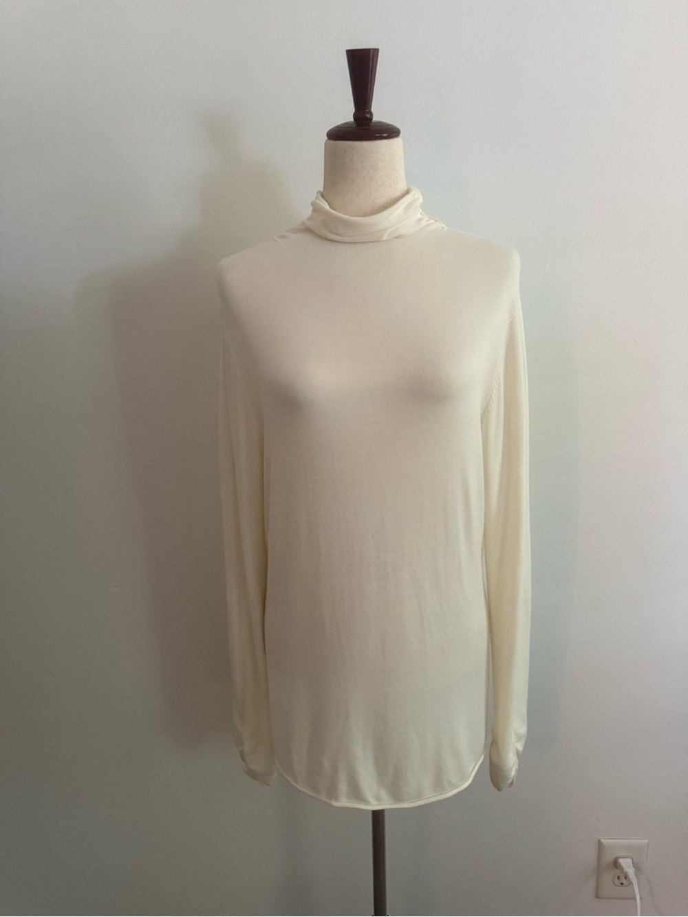 Cupio Cream Long-Sleeve Turtleneck Top